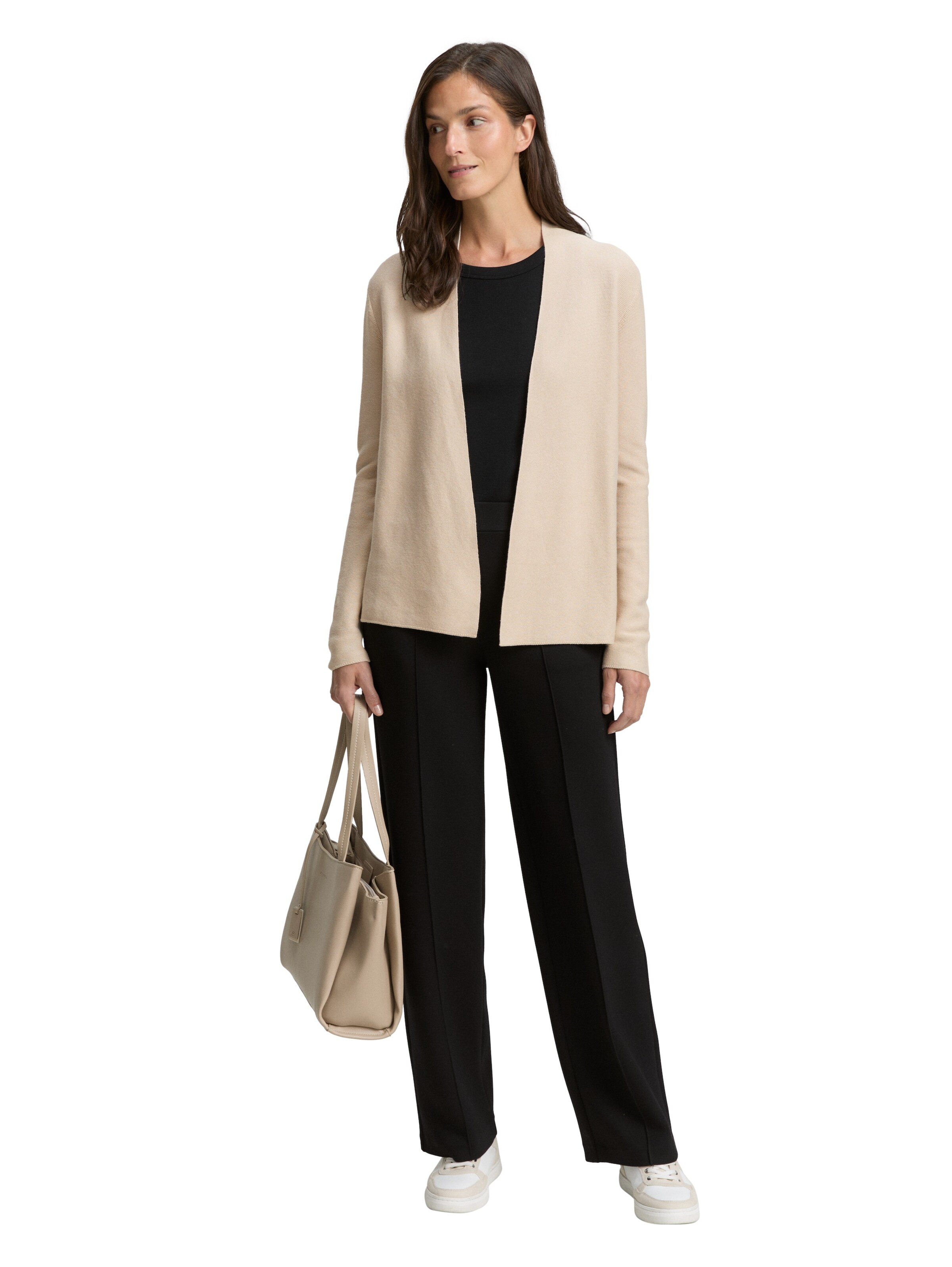 TOM TAILOR Knit Cardigan in Beige