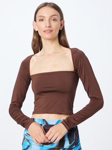 NLY by Nelly Shirt 'Flirty Square' in Brown: front