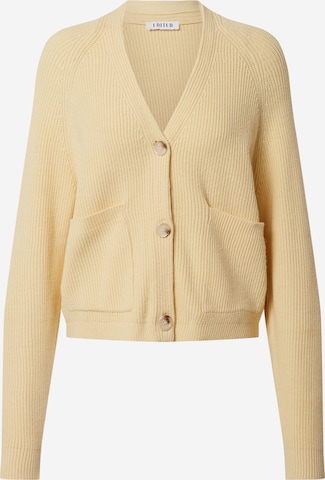 EDITED Knit cardigan 'Nanja' in Yellow: front