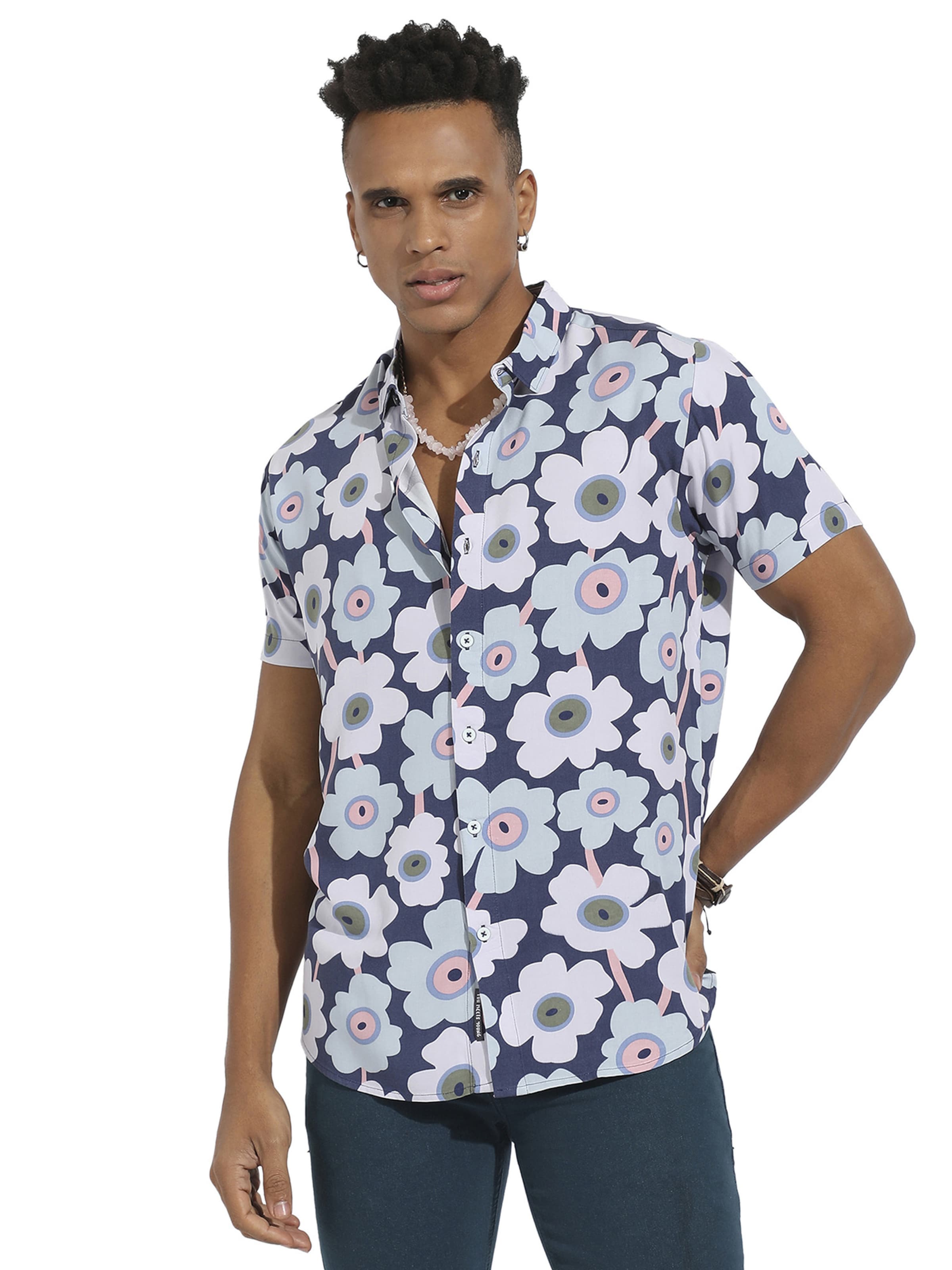 Campus Sutra Regular Fit Skjorte 'River' i blå: forside