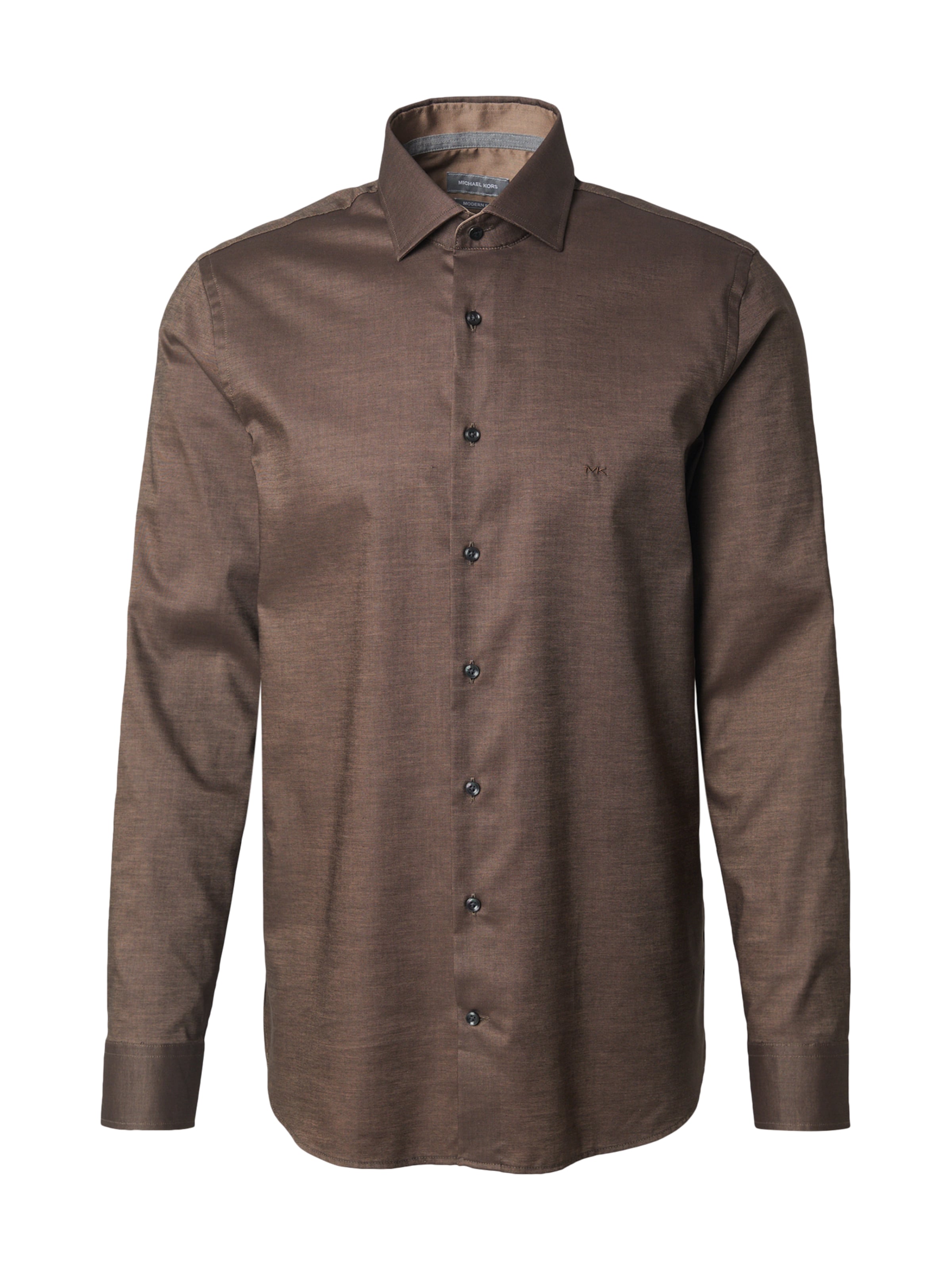 Michael Kors Regular fit Риза в кафяво: отпред
