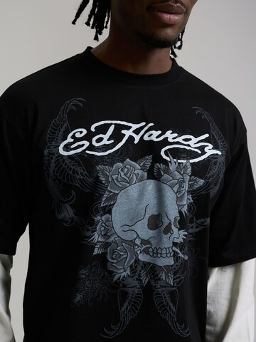 Ed Hardy - Camiseta '1971 Skull' en negro