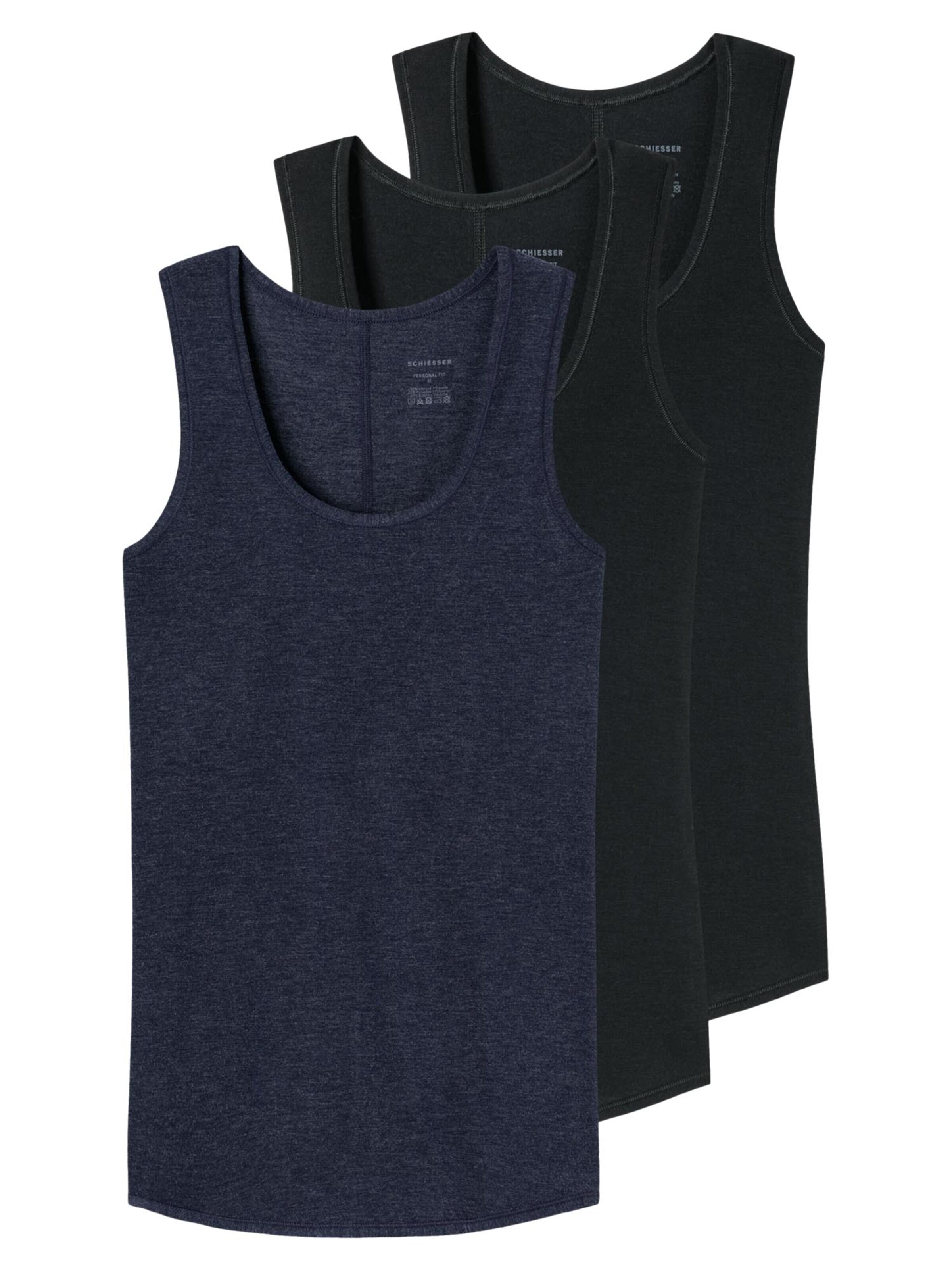 SCHIESSER Undershirt 'Personal Fit' in Blue: front