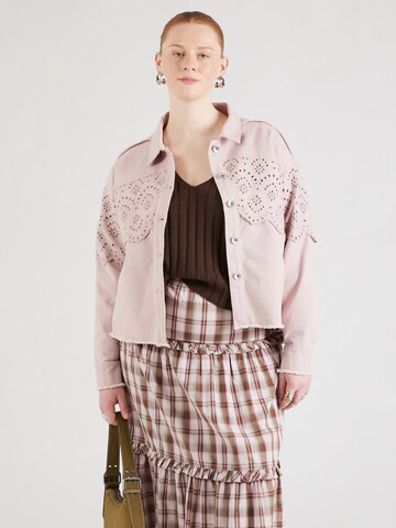 ONLY Carmakoma Between-season jacket 'CARELENA' in Purple: front