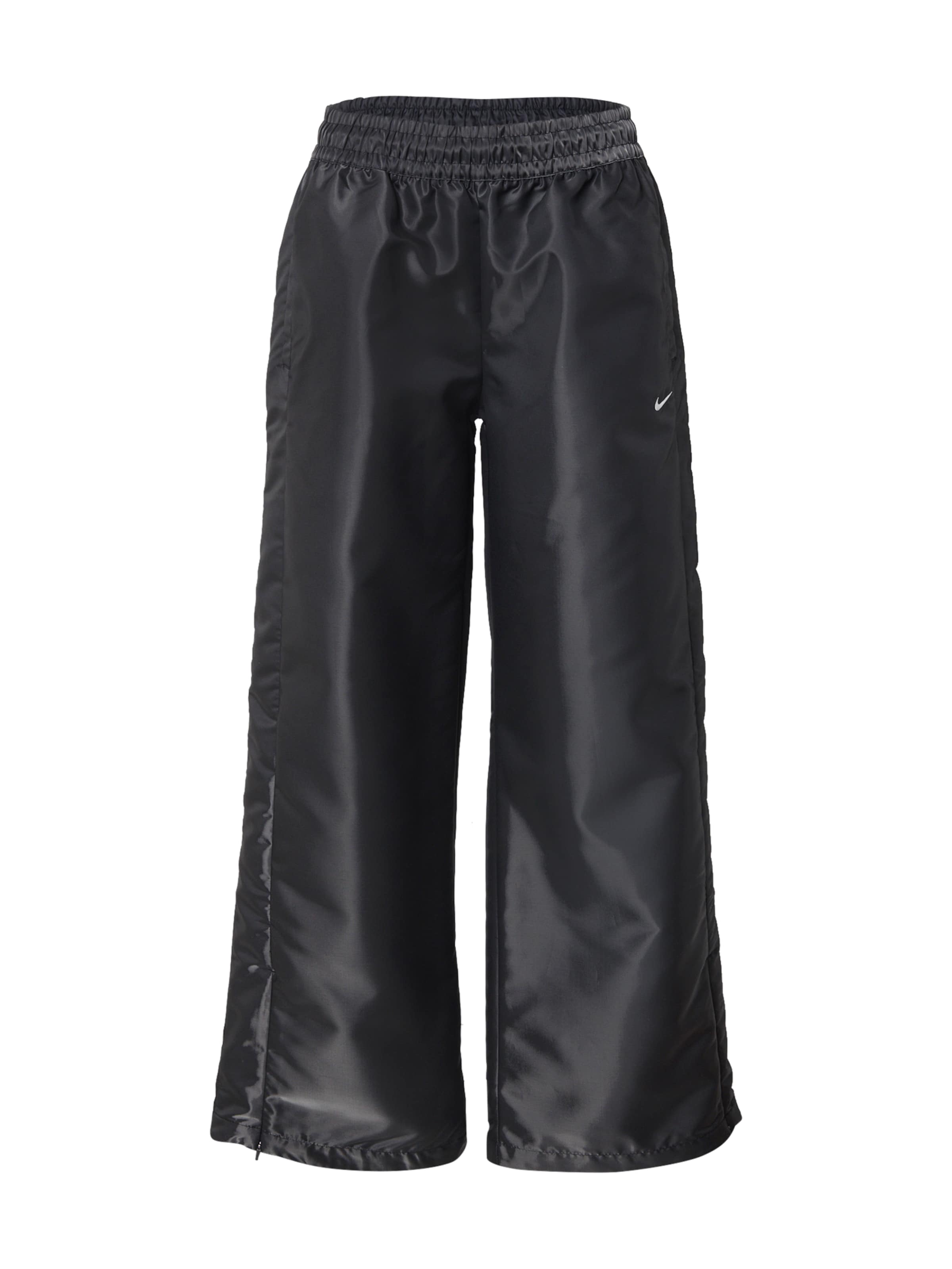 Nike Sportswear Широки крачоли Панталон 'Windrunner' в черно: отпред