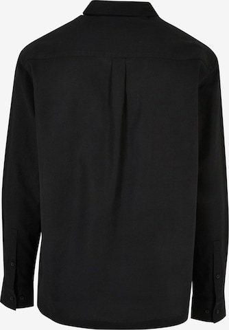 Urban Classics Regular fit Button Up Shirt in Black