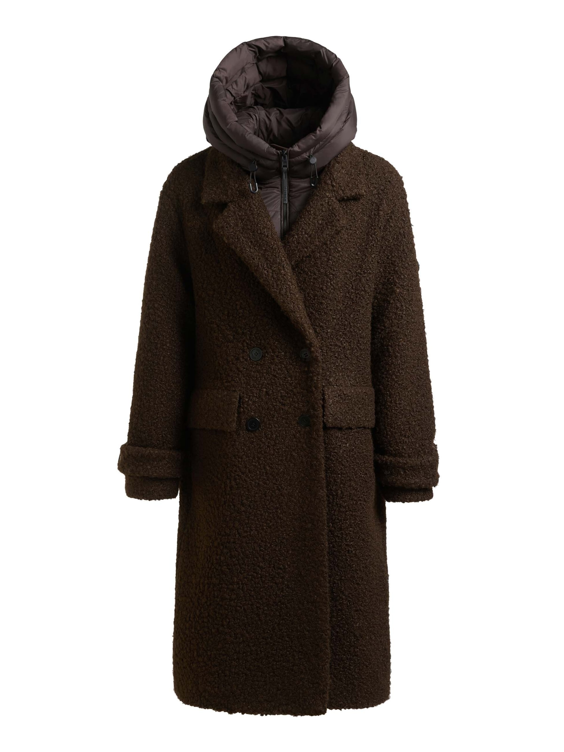 khujo Wintermantel 'Jimena' in Bruin: voorkant
