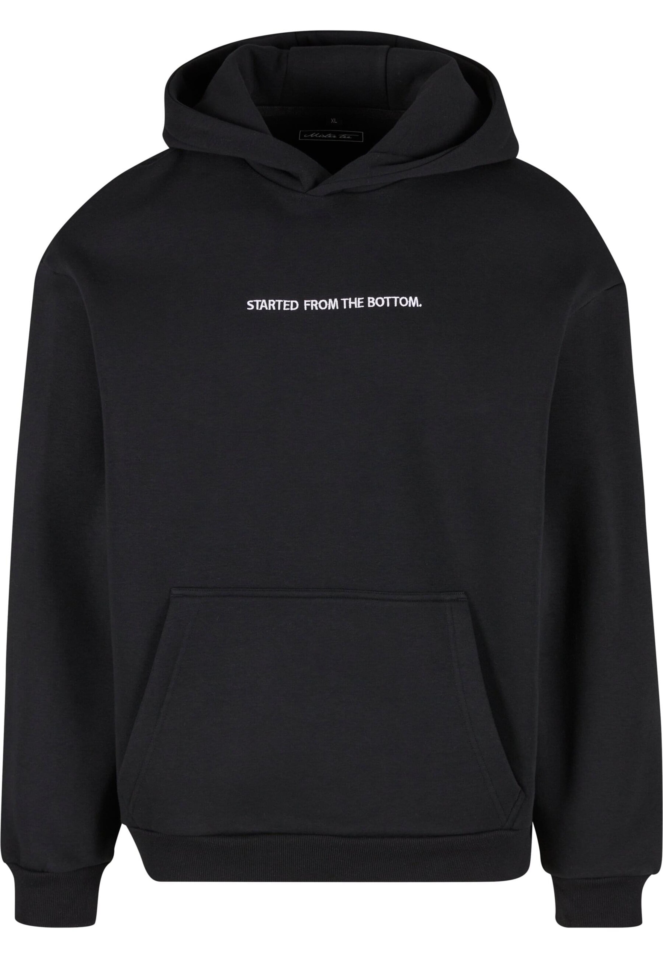 Miss Tee Sweatshirt 'Started From The Bottom EMB' in Black: front