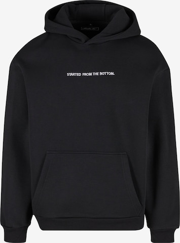 Miss Tee Sweatshirt 'Started From The Bottom EMB' in Schwarz: Vorderseite