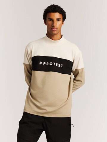 PROTEST Athletic Sweatshirt 'PRTLevin' in Brown: front