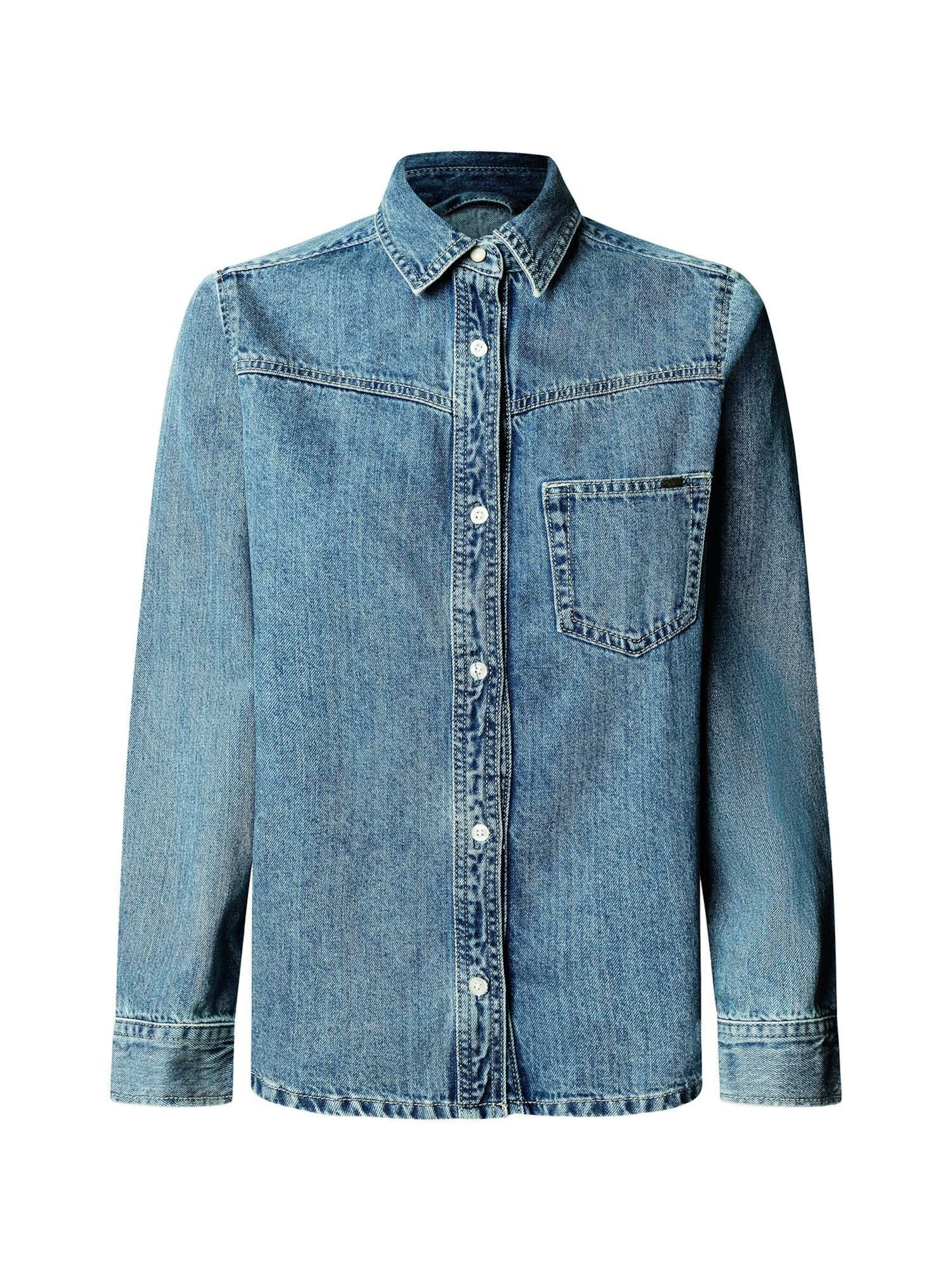 Pepe Jeans Shirt in Blauw: voorkant