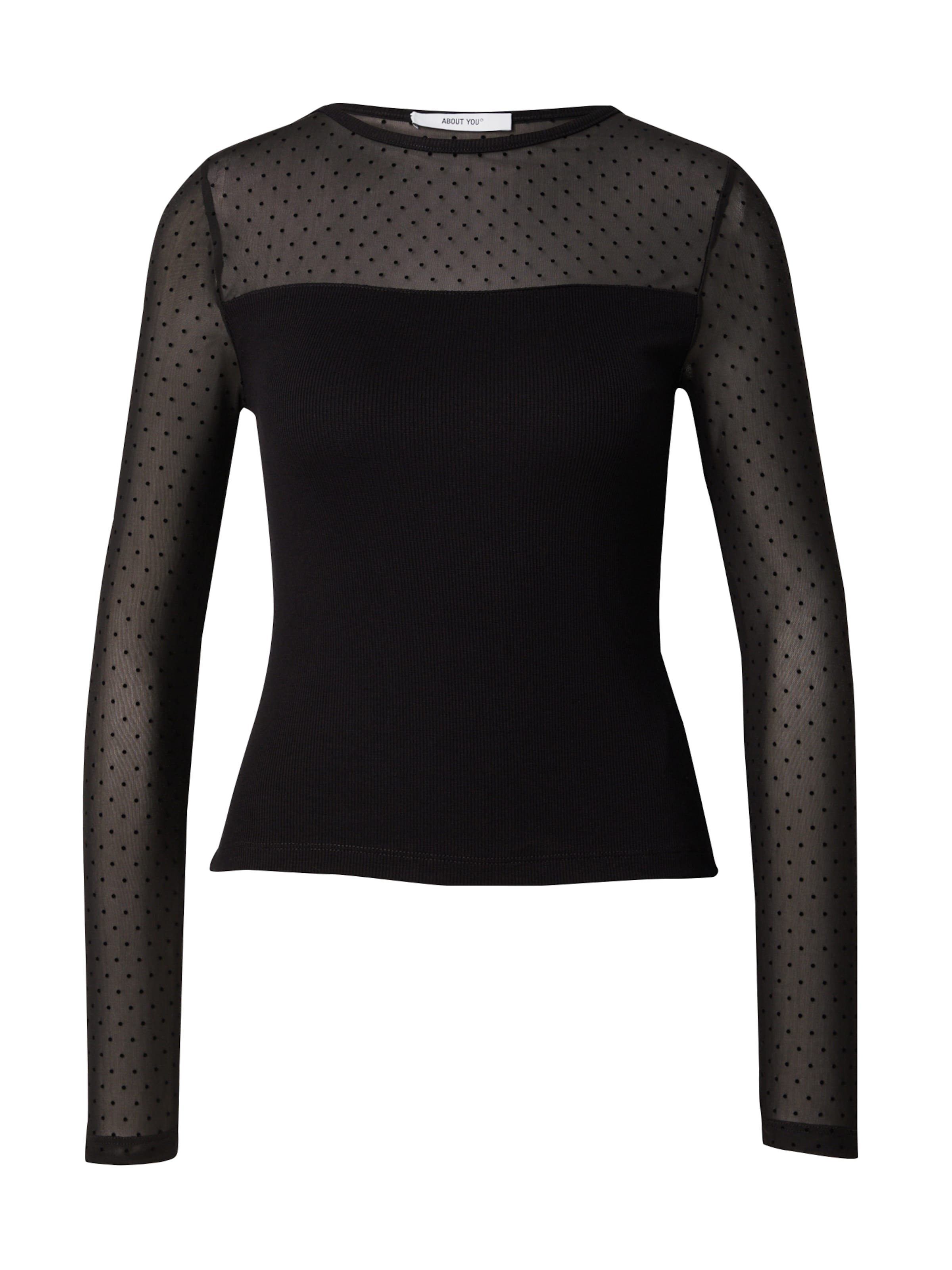melns ABOUT YOU T-Krekls 'Stina': no priekšpuses