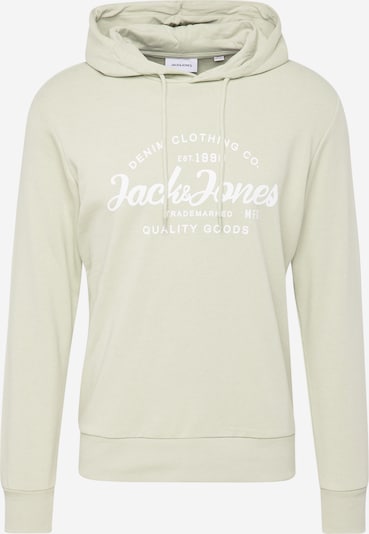 JACK & JONES Μπλούζα φούτερ 'FOREST' σε πράσινο παστέλ / λευκό, Άποψη προϊόντος