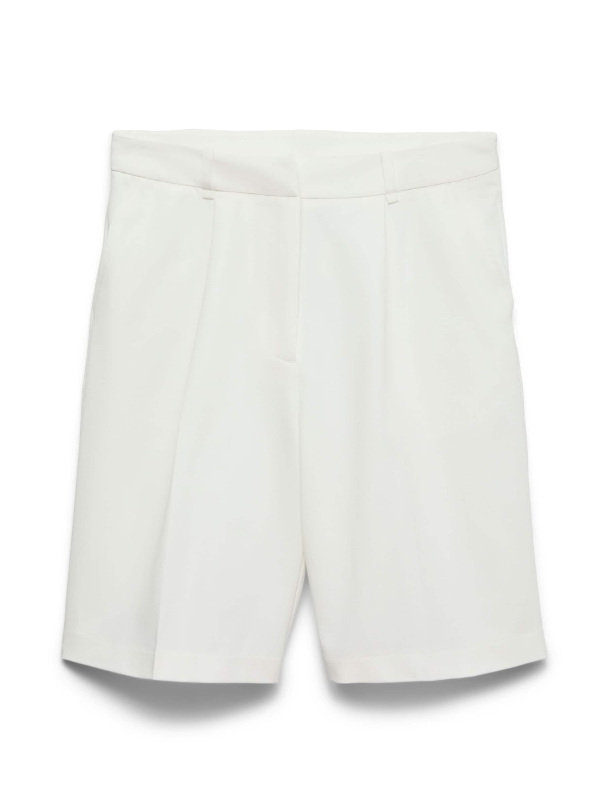 VERO MODA - Loosefit Pantalón de pinzas en blanco: frente