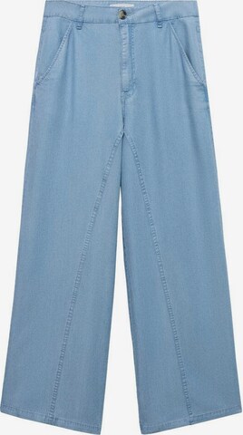 MANGO Wide Leg Hose 'Bianca' in Blau: predná strana