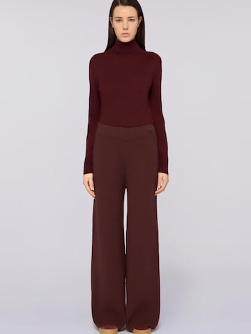 Trussardi Wide leg Broek in Bruin: voorkant