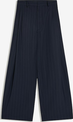 Bershka Wide Leg Laskoshousut värissä sininen: etupuoli