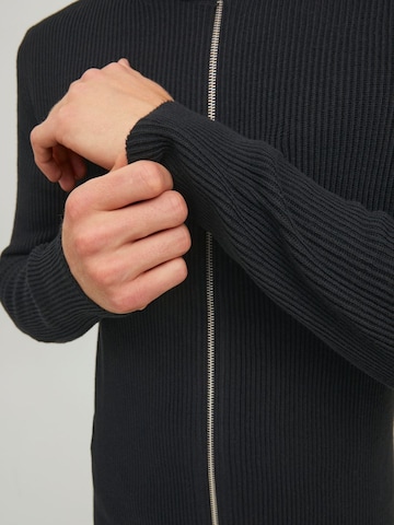 JACK & JONES Knit Cardigan in Black