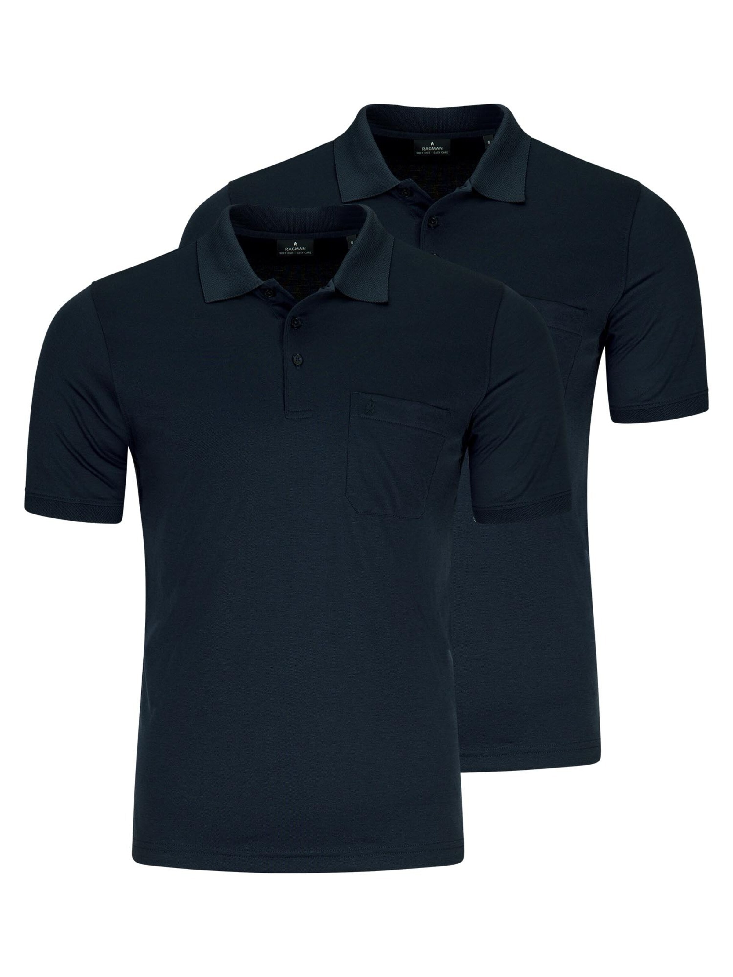 Ragman Shirt 'Basic' in Blauw: voorkant