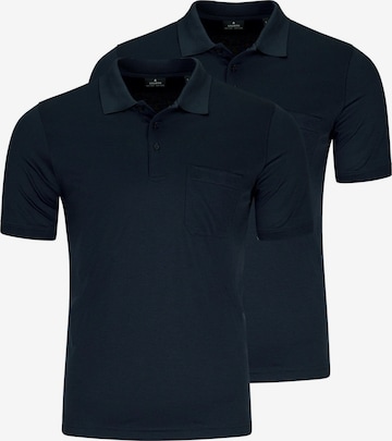Ragman Shirt 'Basic' in Blauw: voorkant