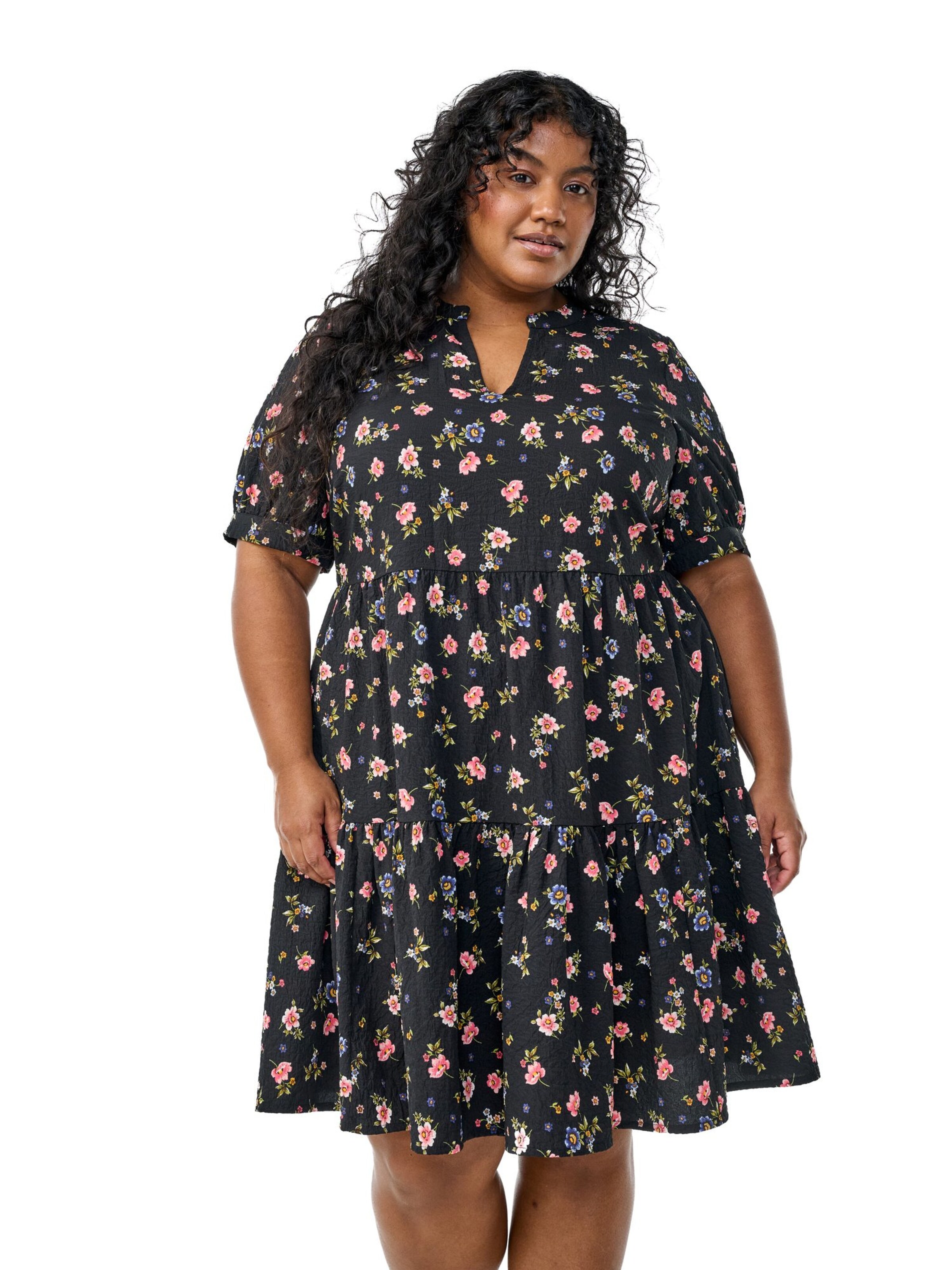 Zizzi Obleka 'Tracy' | črna barva: sprednja stran