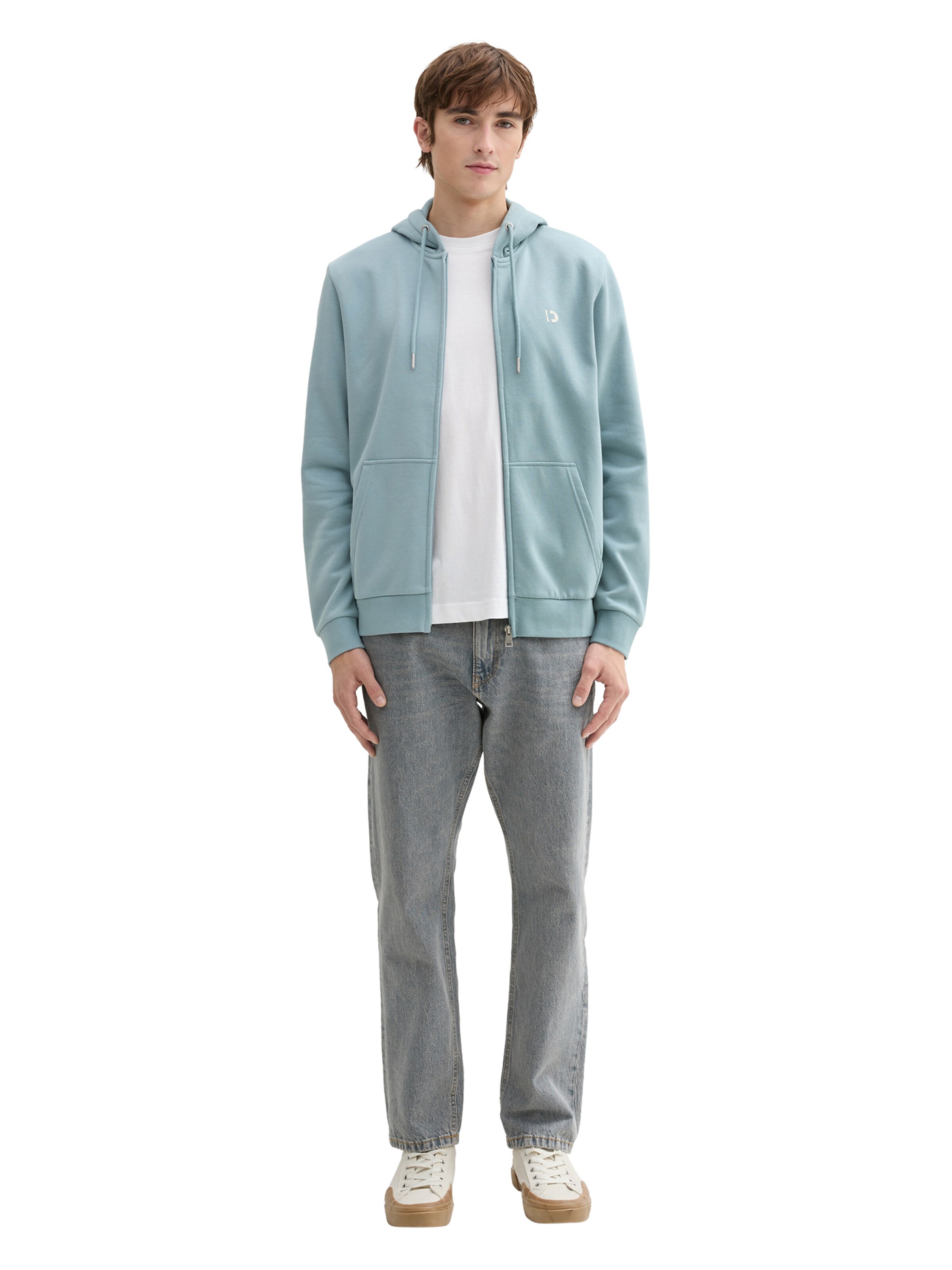 TOM TAILOR DENIM Sweatjacke in Blau