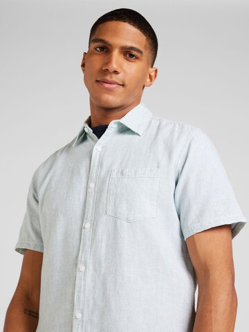 QS Slim Fit Hemd in Blau