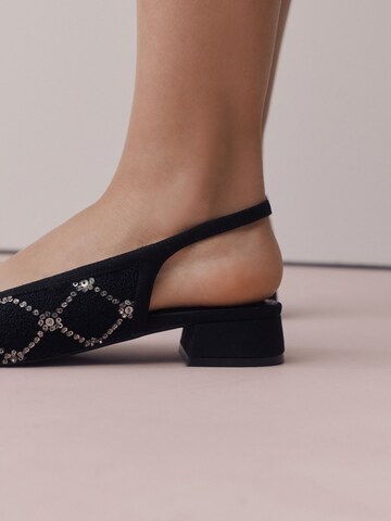 Next Лодочки с открытой пяткой в Черный