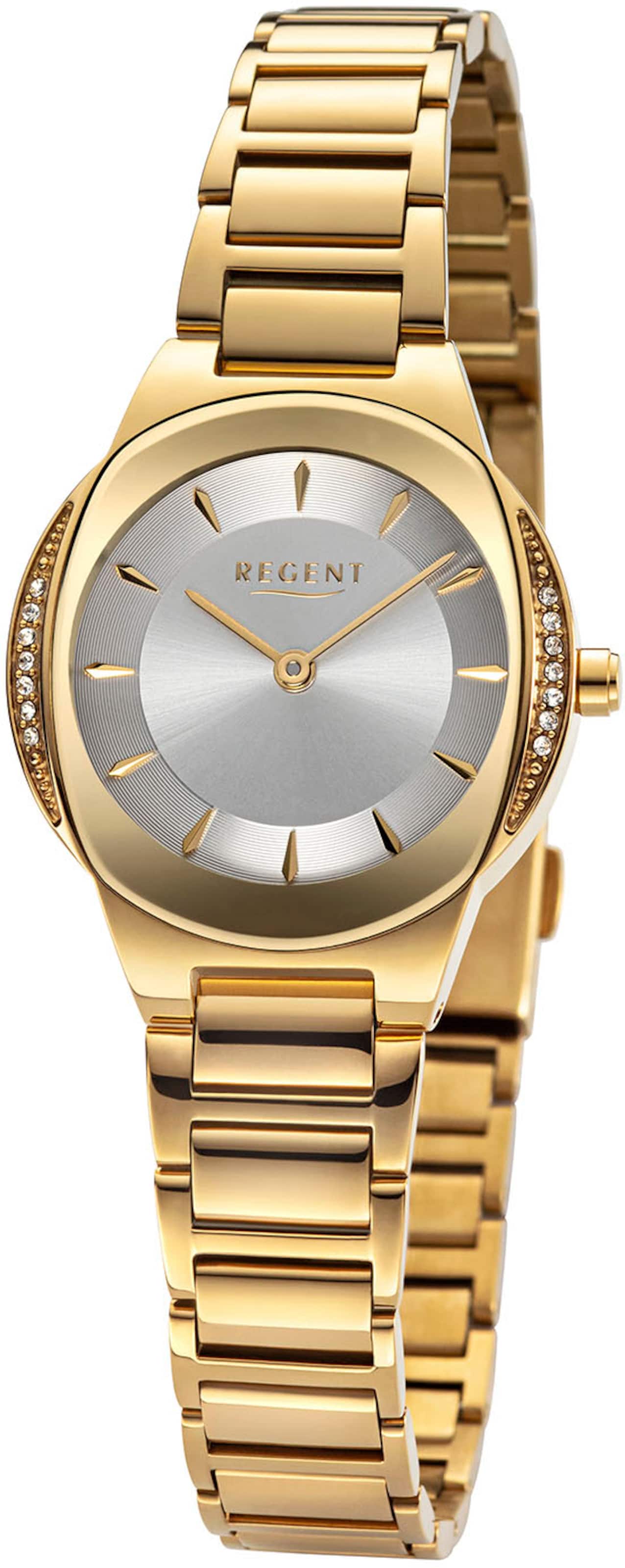 REGENT Analoguhr in Gold: Vorderseite