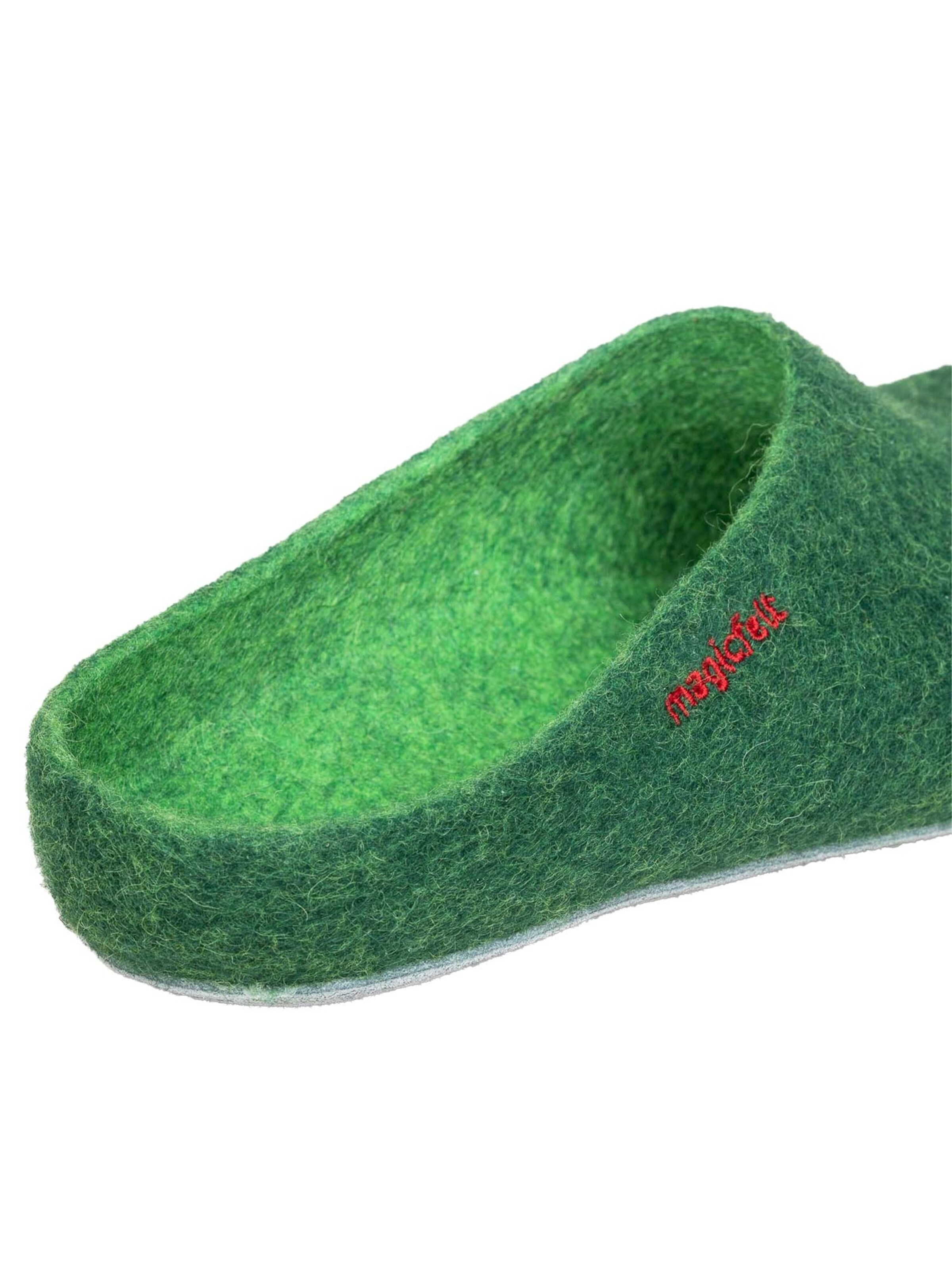 MagicFelt Slippers 'Filz' in Green
