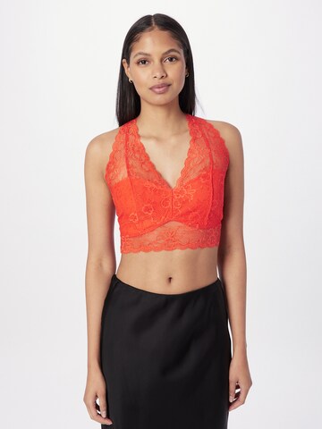 SOAKED IN LUXURY - Bustier Top 'Dolly' en rojo: frente