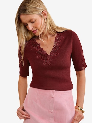 Pullover di love & roses in rosso: frontale