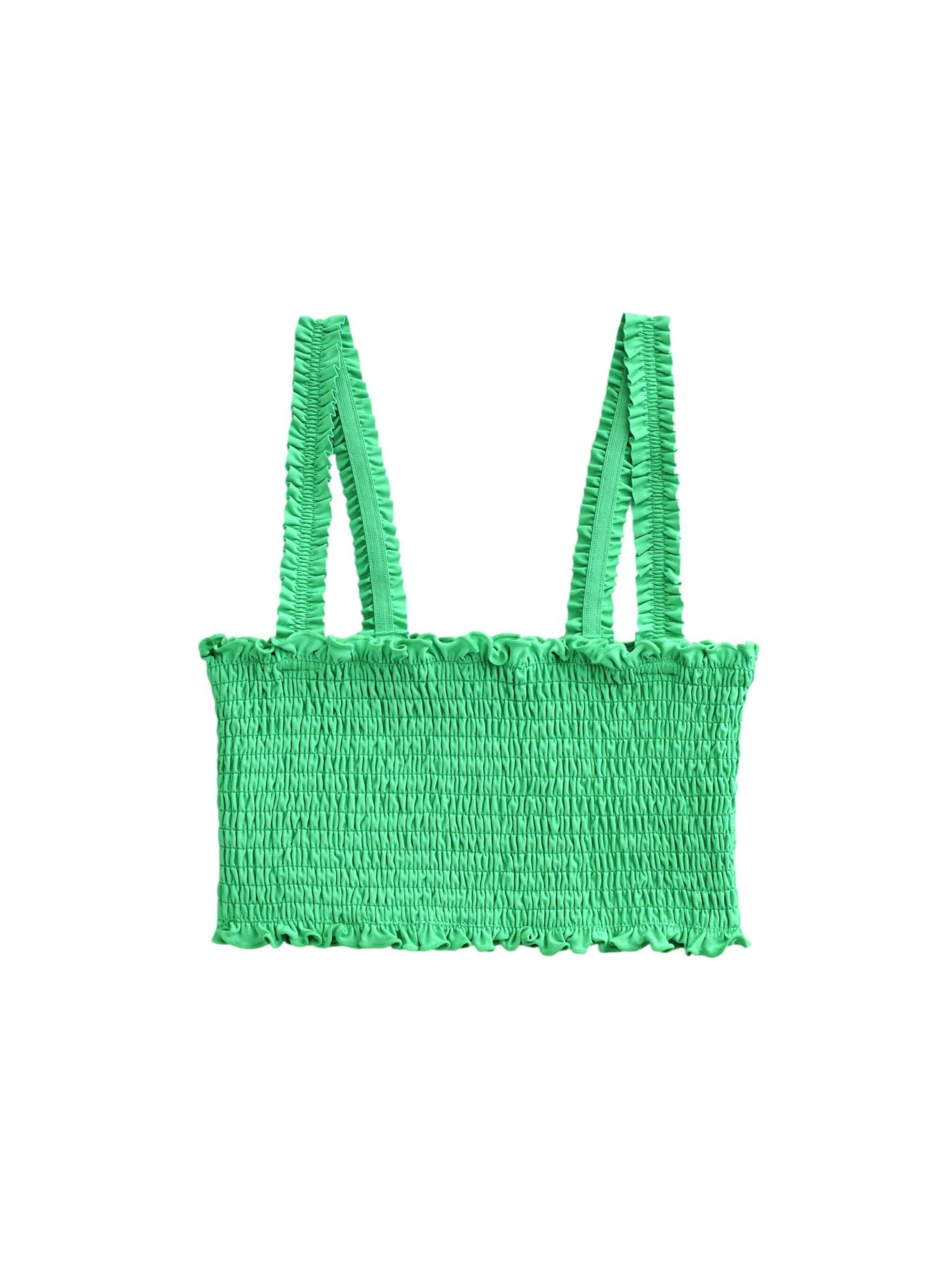 Next Bez ramienok Bikinový top - Zelená: predná strana