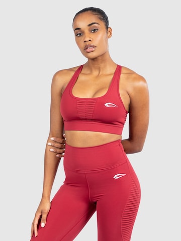 Smilodox Bustier Sport bh 'Advanced Limitless' in Rood: voorkant