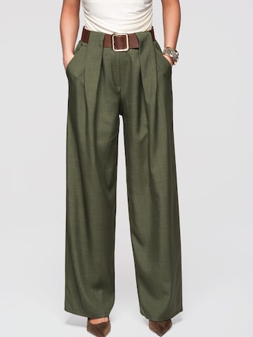 Ombre Trousers in Green: front