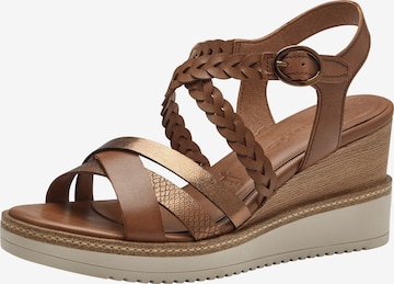 TAMARIS Strap Sandals in Brown: front