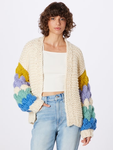 FRNCH PARIS Knit Cardigan 'Odille' in Beige: front