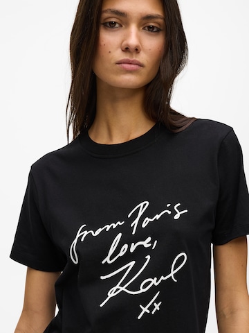 Karl Lagerfeld Μπλουζάκι 'With Love' σε μαύρο