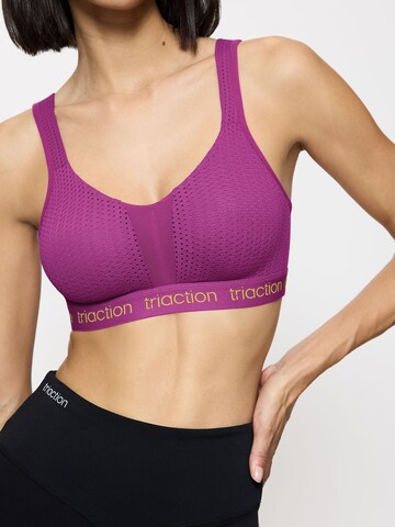 TRIUMPH Bustier Sport bh ' Triaction Energy Lite ' in Roze