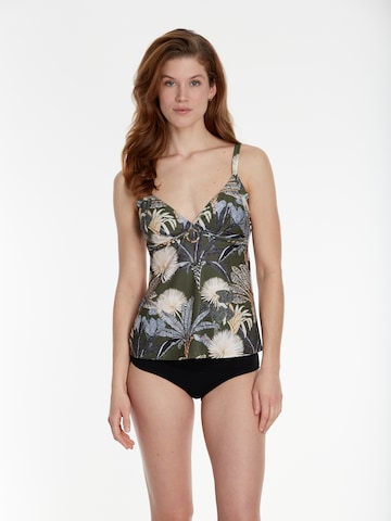 SUNFLAIR Bustier Tankini in Groen: voorkant
