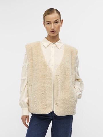 OBJECT Bodywarmer 'Ella' in Beige: voorkant