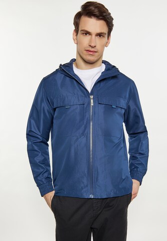 Mo ATHLSR Between-Season Jacket in Blue: front