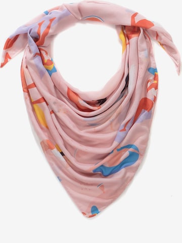 Foulard Ulla Popken en rose : devant