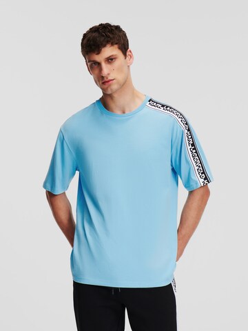 Karl Lagerfeld T-shirt i blå: framsida