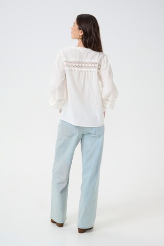 Cream Shirt 'Elfa' in Wit