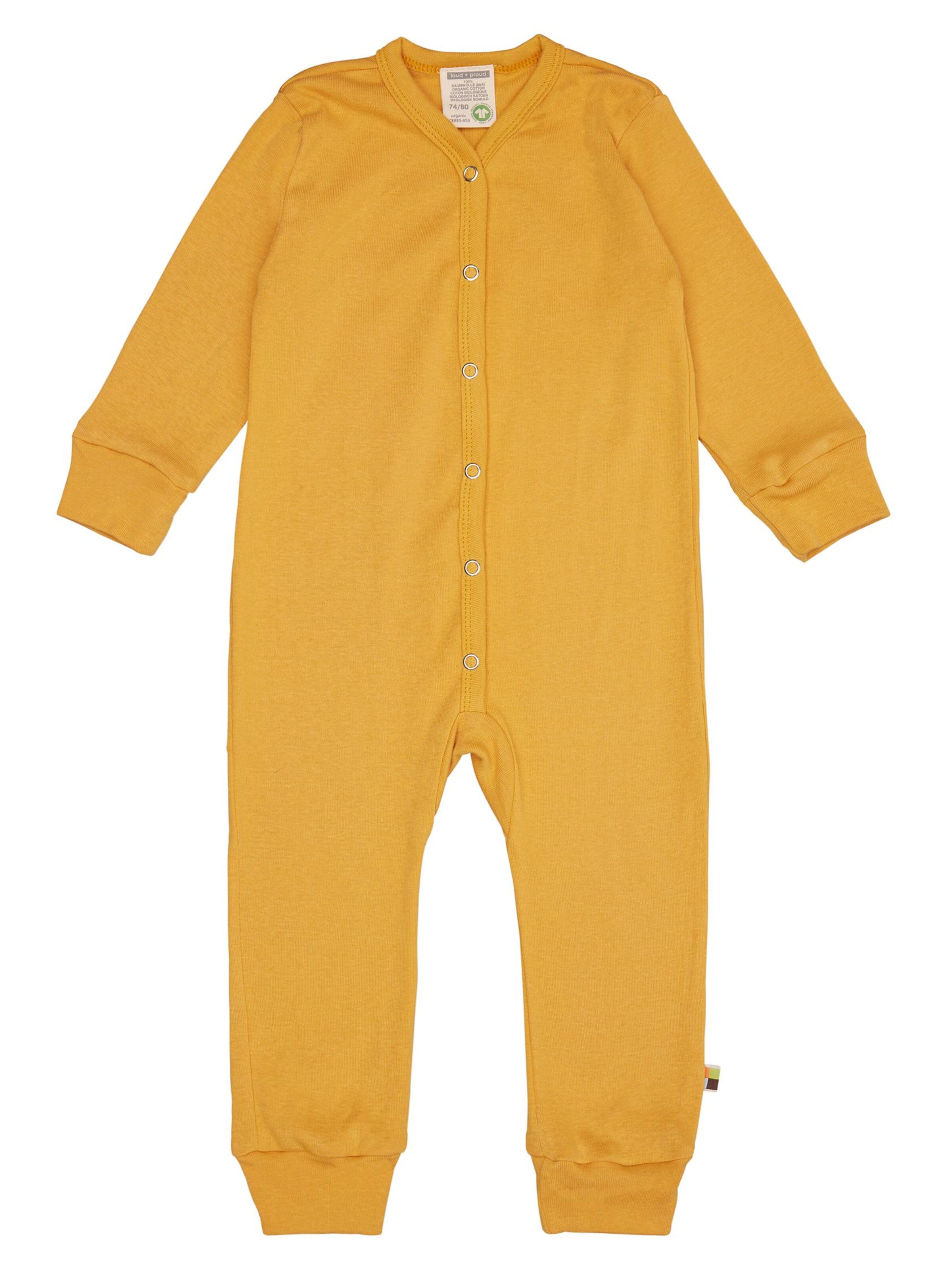 loud + proud Schlafanzug‌‌‌‌‌‌‌‌‌ in Gelb: Vorderseite