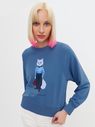 Cat e Lolette Sweatshirt 'Mariner Cat' in Blue
