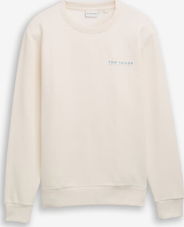 TOM TAILOR Sweatshirt in White: front