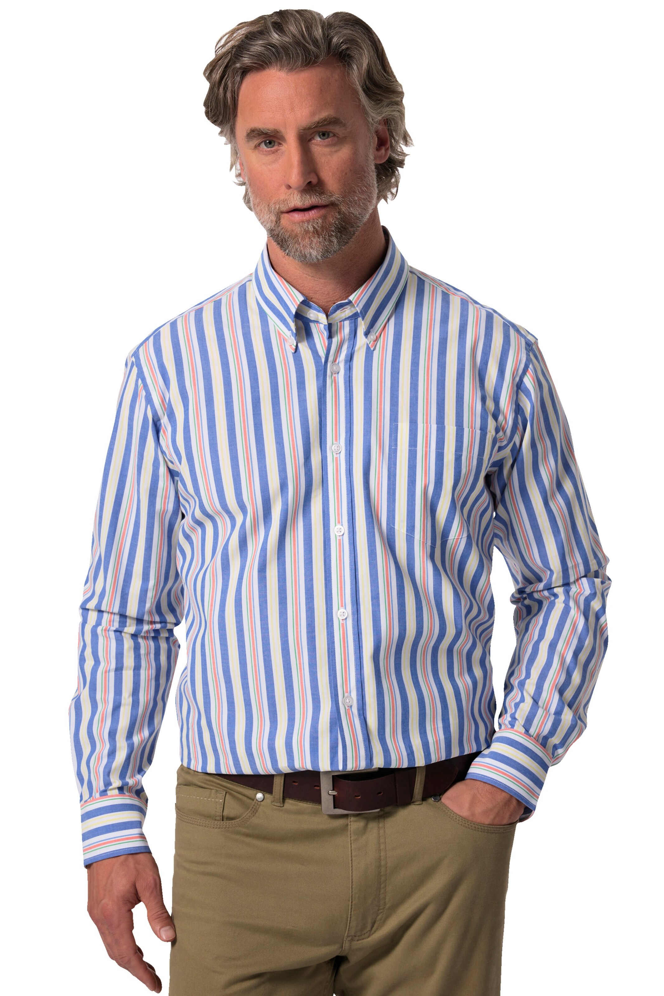 Boston Park Regular fit Button Up Shirt in Blue: front