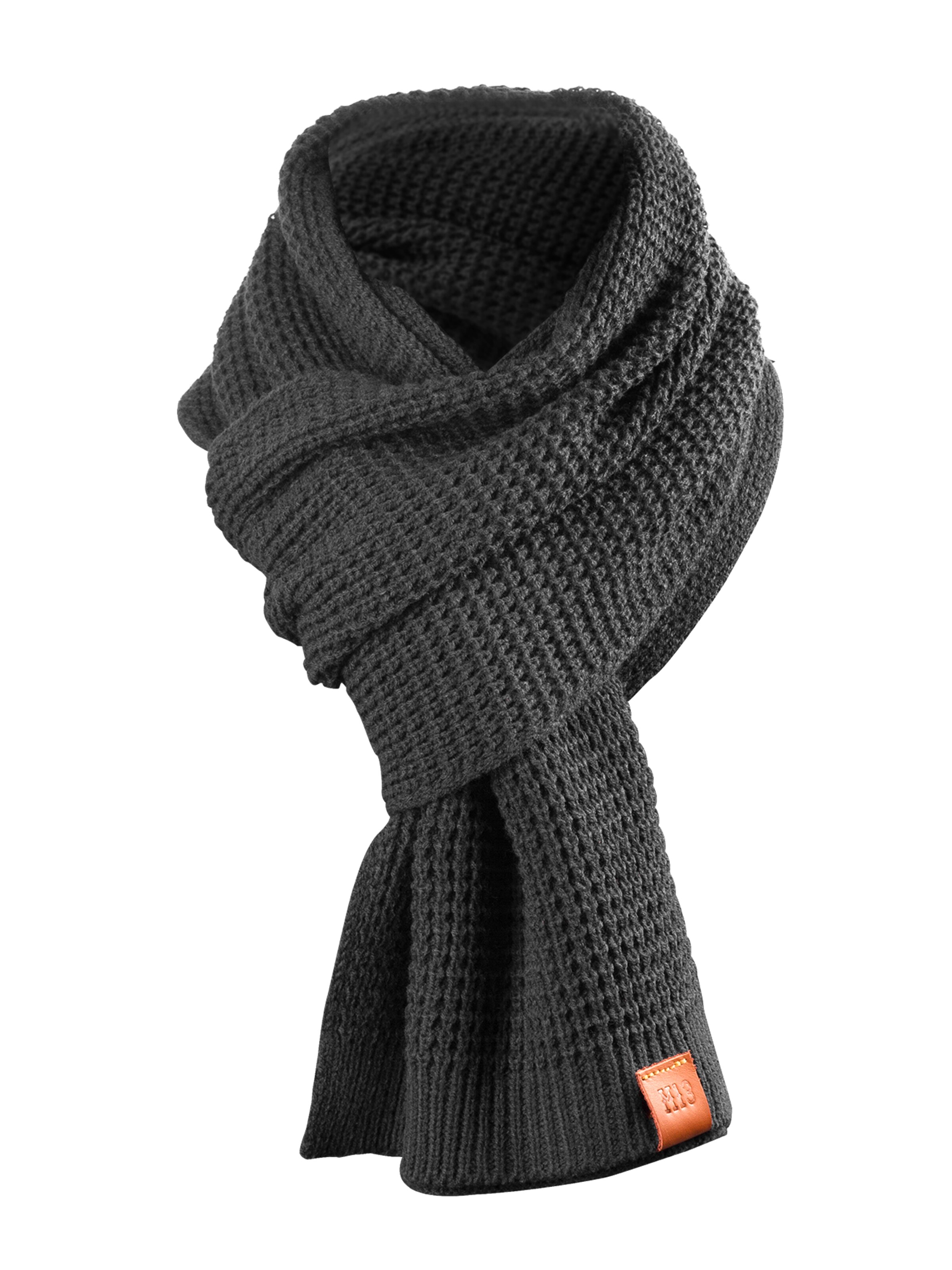 Manufaktur13 Scarf 'Rough' in Grey: front